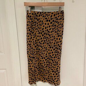 Aquarius Cocktail AQC Silk Leopard Print Skirt